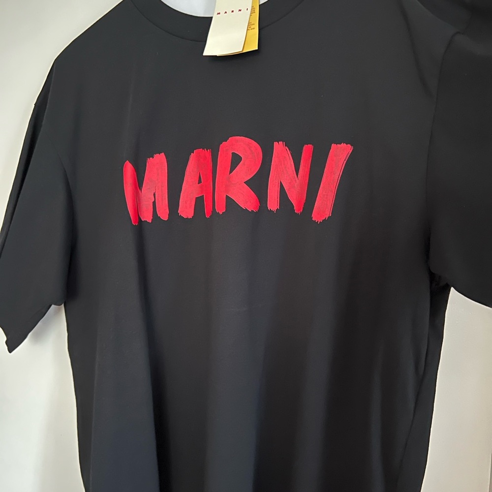 Black and Red MARNI logo shirt XL - Picture 5 of 7